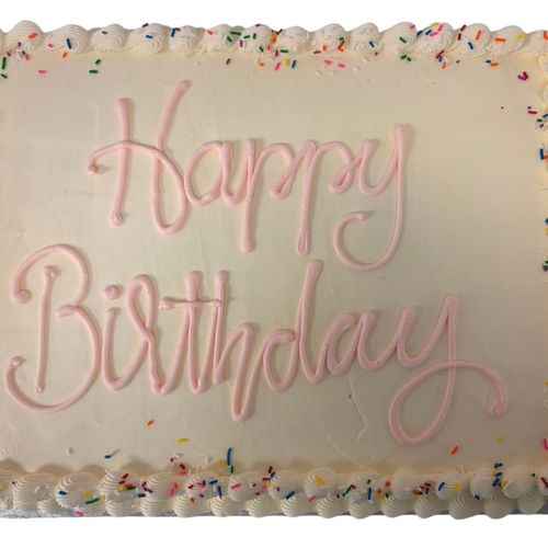 🩷 The Classic Sheet Cake serves up to 25