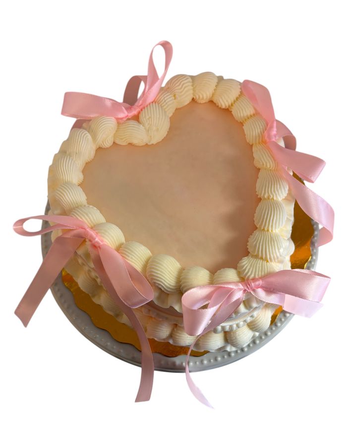🎀 Hearts and Bows SWEET HEART Cake