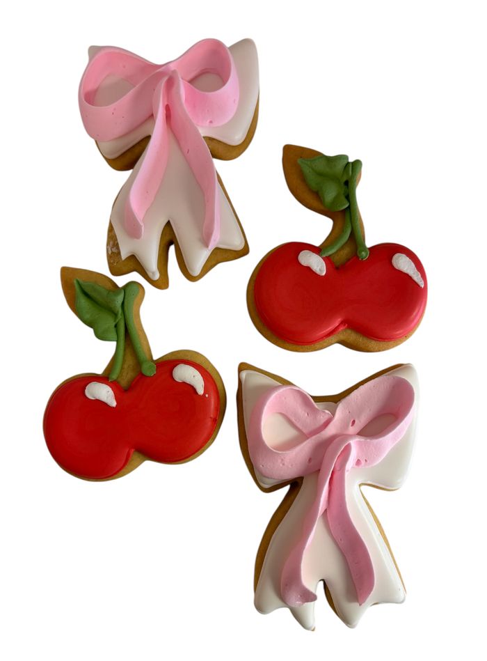 🍒🎀 Cherry & Bow Sugar Cookies