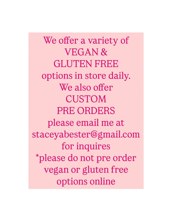 VEGAN & GLUTEN FREE OPTIONS