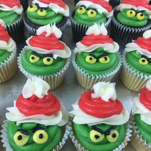 🌲 GRINCH CUPCAKES