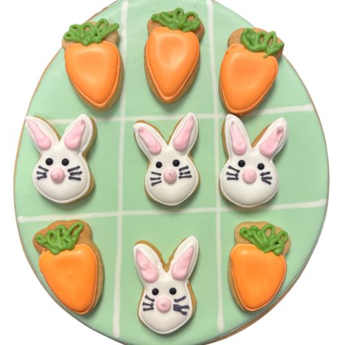 🐣EASTER GREEN SUGAR COOKIE TIC TAC TOE SET