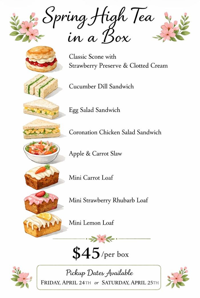 APRIL 24th & 25th HIGH TEA IN A BOX