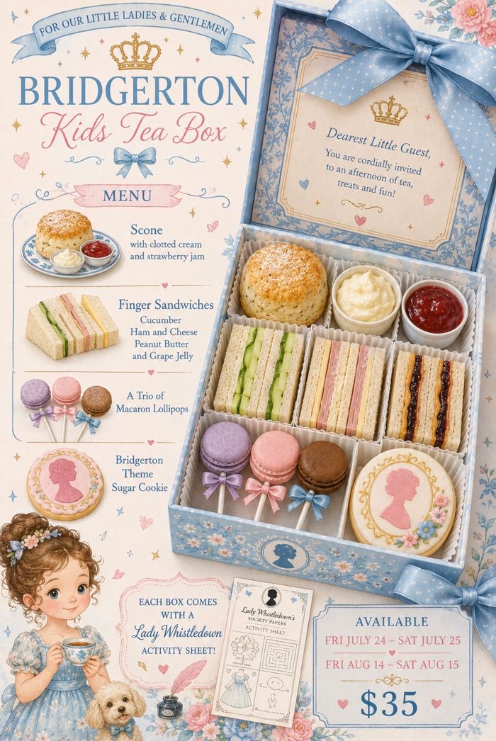 🎀 BRIDGERTON KIDS TEA BOX 🎀 PICKUPS ON JULY 24-25 & AUG 14-15 ONLY