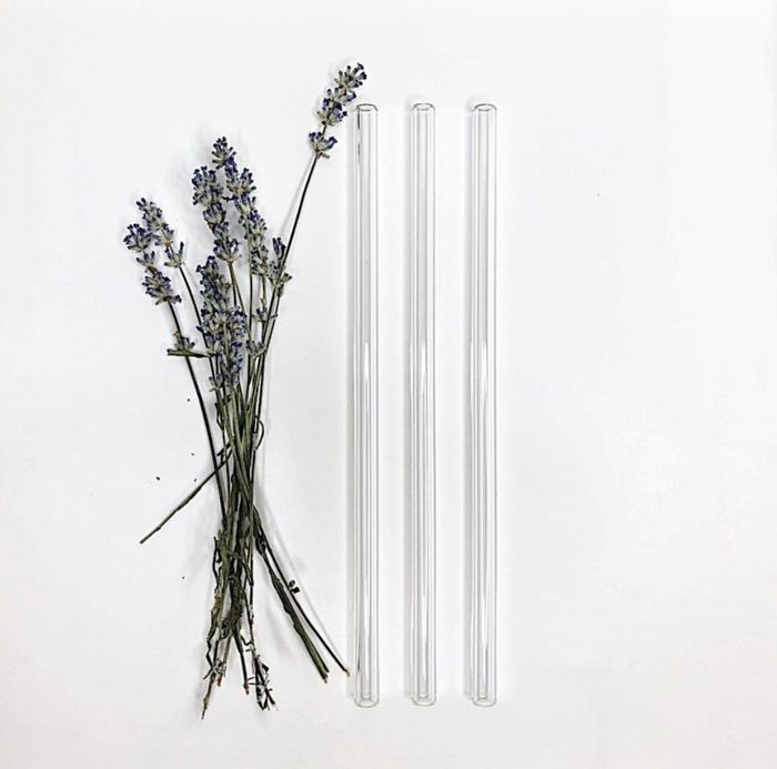 9" Straight Strawhopper Glass Straw