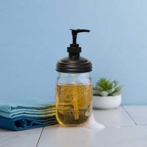 Mason Jar Pump - Black