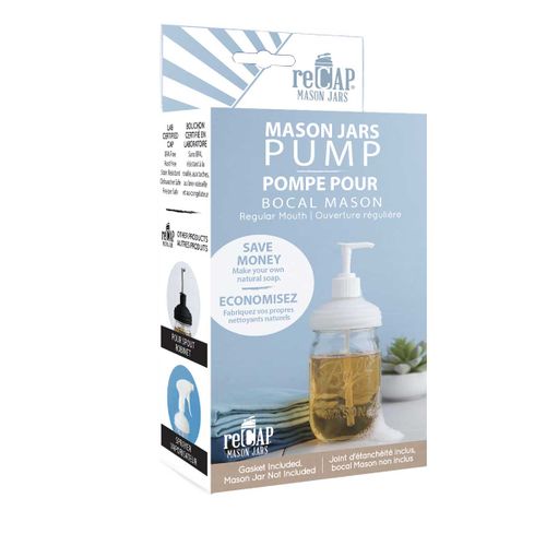 Mason Jar Pump - White