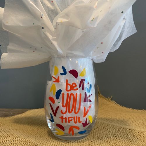 "Beautiful you" Wine Glass