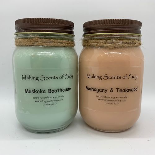 Woody/Earthy Scent Soy Candles